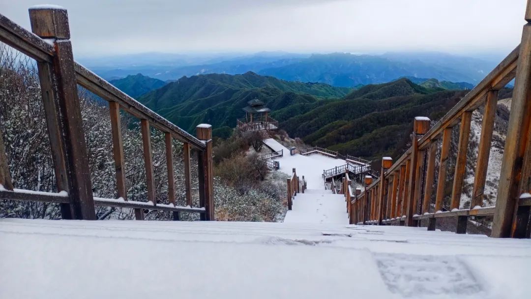 昨兒,雪景 晚霞補看!今兒,河北高溫飆至31℃!