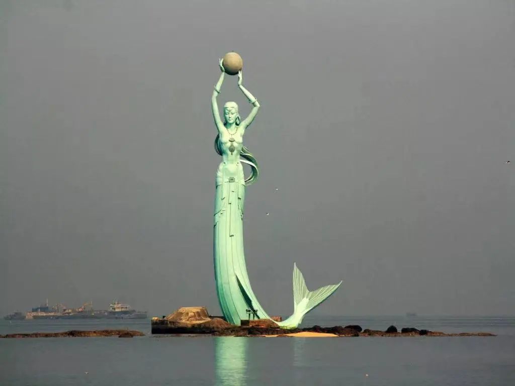 营口网红地标，鲅鱼公主雕塑高60米，渤海明珠观景台堪称世界之最_鲅鱼圈区