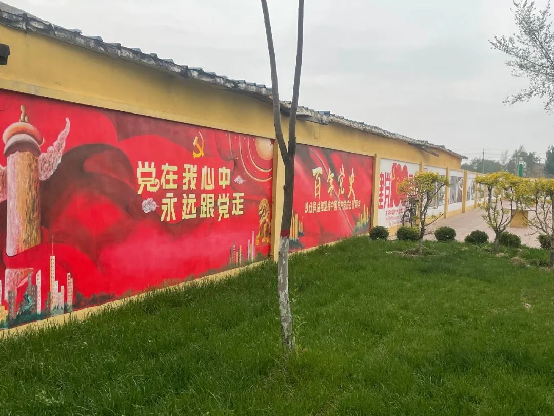 学党史悟思想办实事开新局社区居民绘就百米党史墙