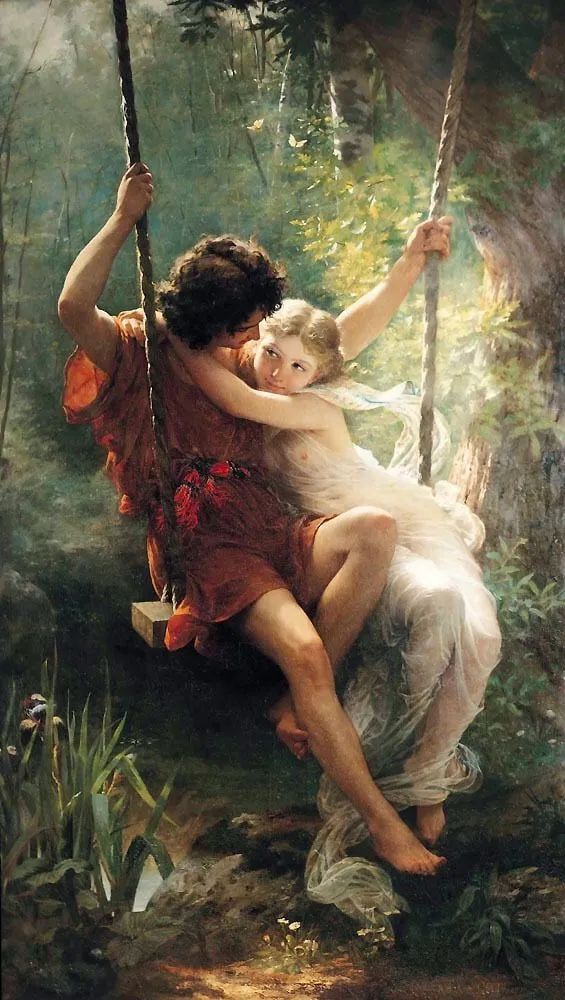 pierre auguste cot, springtime, 1873edvard munch, the kiss, 1897
