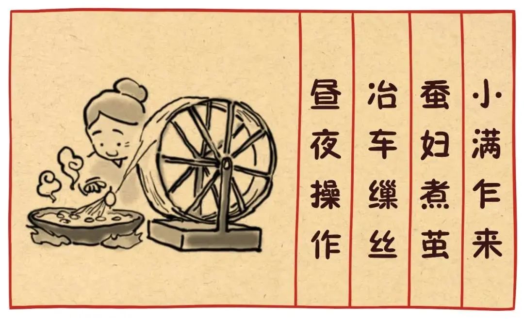 因而江浙一带在小满节气期间举行"祈蚕节"期盼养蚕有个好收成原标题