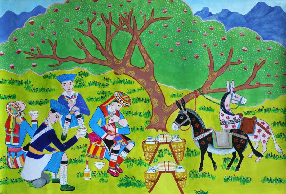 边疆人民心向党云南腾冲农民画晋京展在北京开展