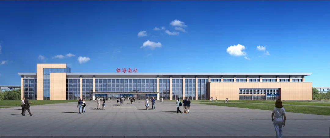 临海南站04仙居南站站房建筑设计立意来源于神仙居,通过白色实体与