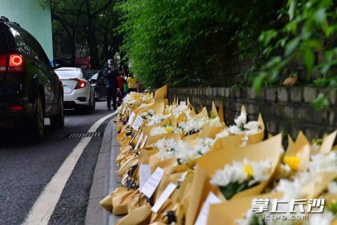 已送300多束花凌晨五点还接到订单还有群众送来小提琴和气排球"袁公