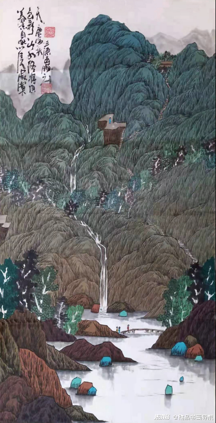 陈宝元绘画已从水墨山水逐步走向色彩山水的新时代