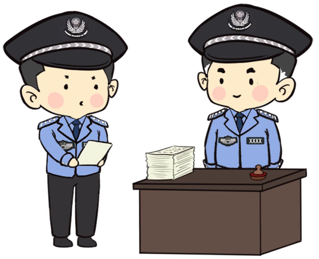 卡通督察警察图片
