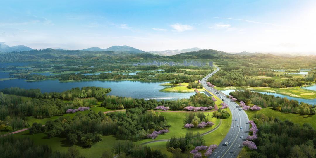 让丹溪大道成为一条名副其实的"迎宾大道"道路两侧的生态景观打造同步