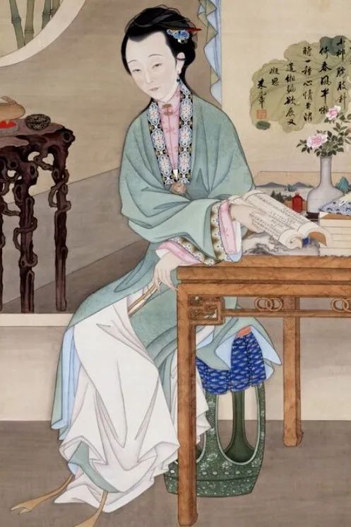 中:明 文徵明《湘君湘夫人圖》局部上右:明 吳偉《武陵春圖》局部下左