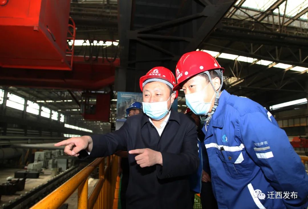 河北迁西县委书记蔡宗健就重点项目建设现场办公