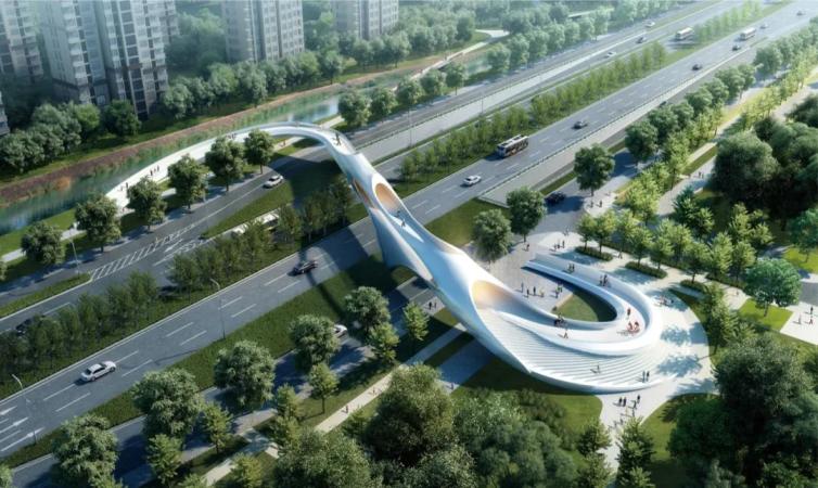 高浪路人行天桥设计方案等您选