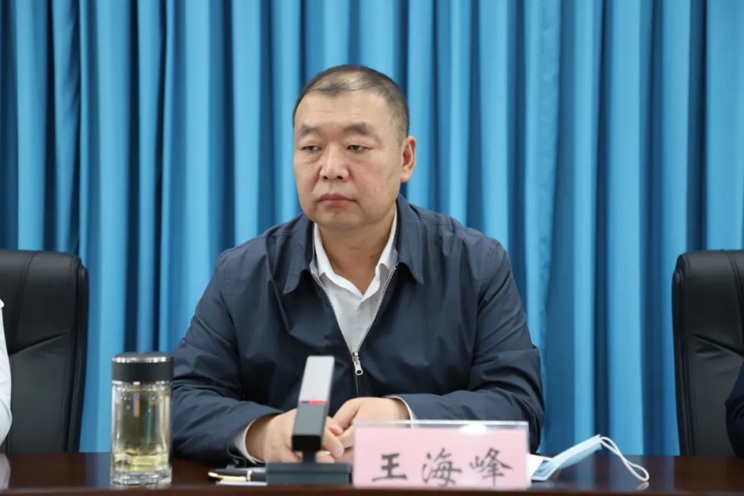 会议由市政府副秘书长王海峰主持.