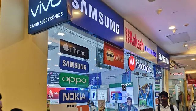 在印度竞争的手机品牌 图片来源:第一财经