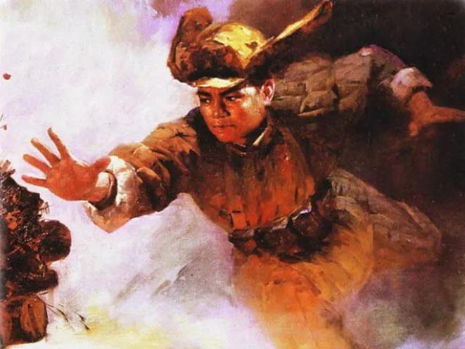 国防教育只要祖国需要干啥都行战场上他用自己的胸膛堵住了敌人的枪口