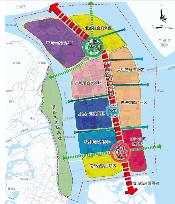 城市新高度产业新高地中山翠亨新区即将打造智创中轴490米南塔项目