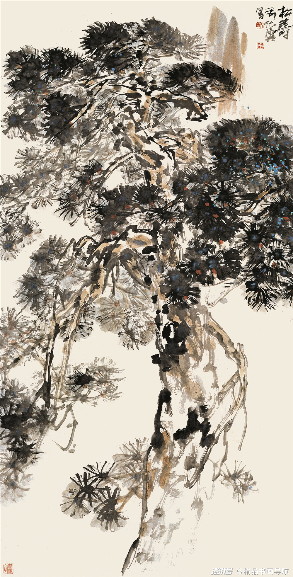 68×138cm 作品编号099速写禹化兴曹新林人各有志,化兴进入的苍松世界