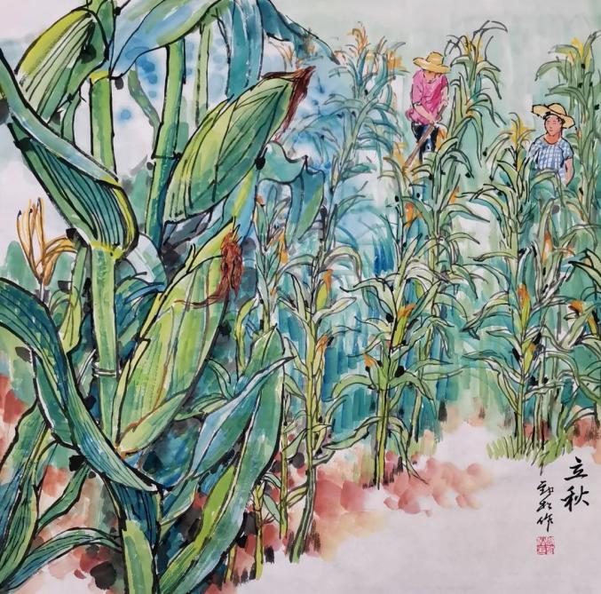 大暑虽然很热,但地里的庄稼不等人.