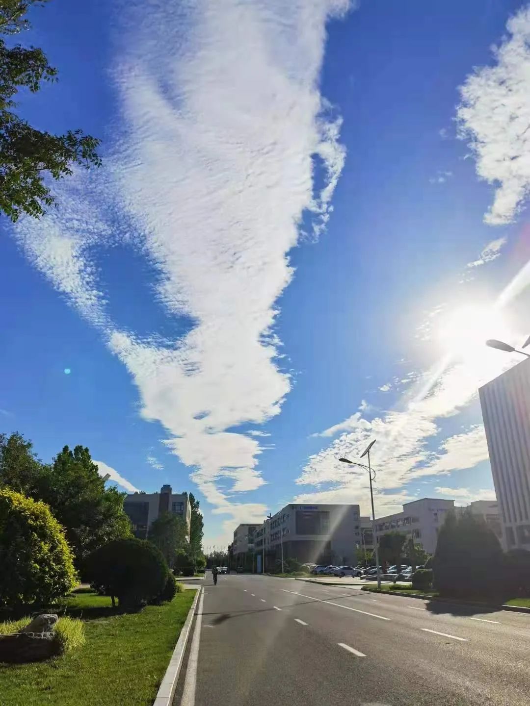 惊艳天津空中惊现七彩祥云刷爆朋友圈