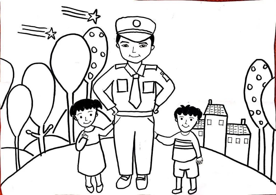 瑶宝(5岁):我爸爸是警察,我爱你爸爸,长大后我也要当警察,像您一样