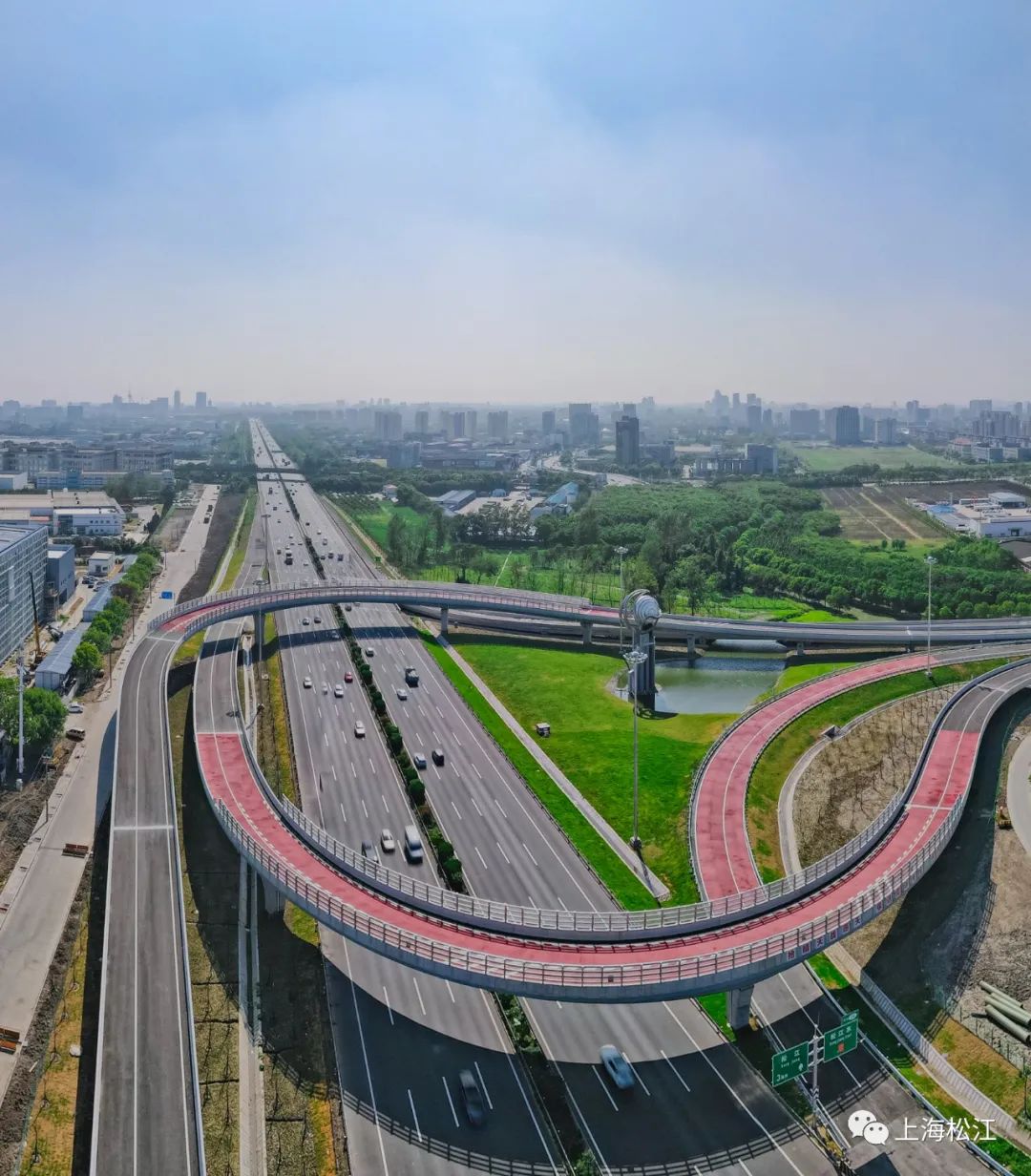 沪松快速路新城内环城快速路g60莘砖公路匝道枢纽新城建设发力