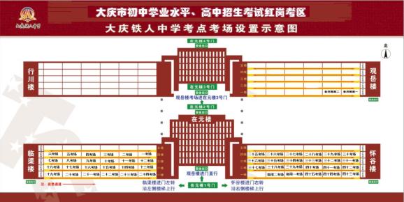 考场分布平面图如下铁人中学↓↓↓考场分布平面图如下大庆一中
