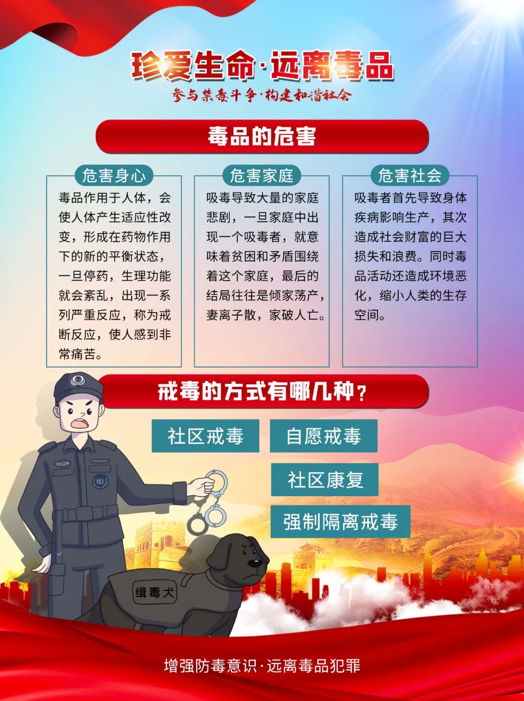 禁毒宣传珍爱生命远离毒品
