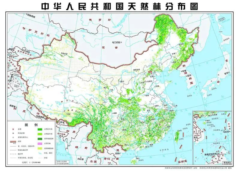 中国原始森林分布图图片