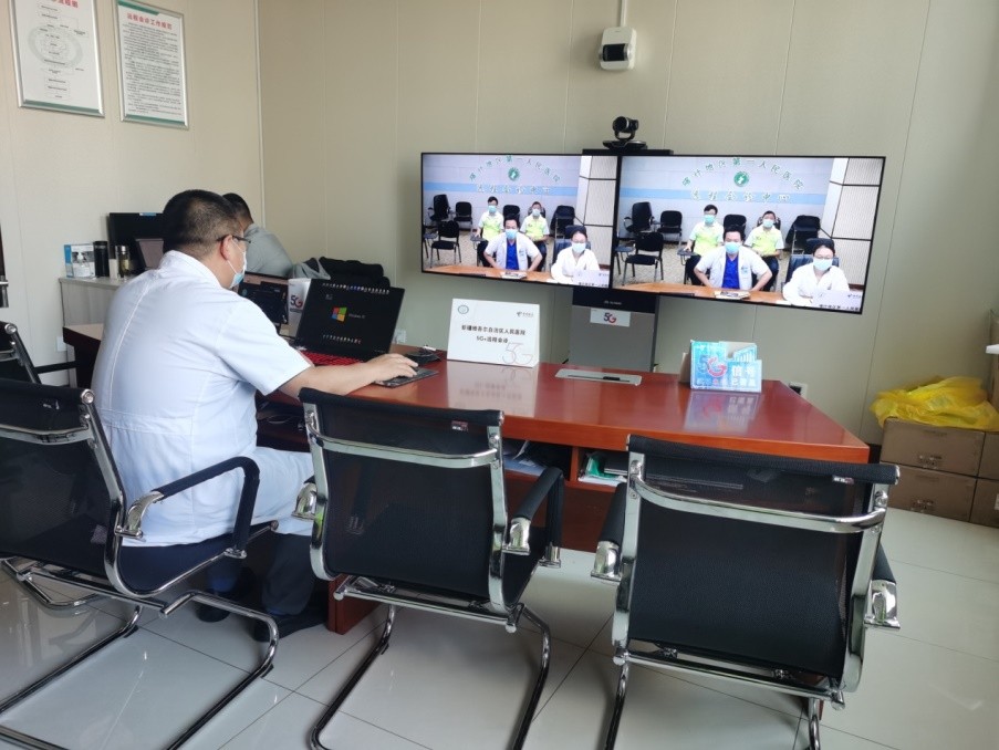 中国电信新疆公司助力自治区人民医院完成首次"5g 远程会诊"
