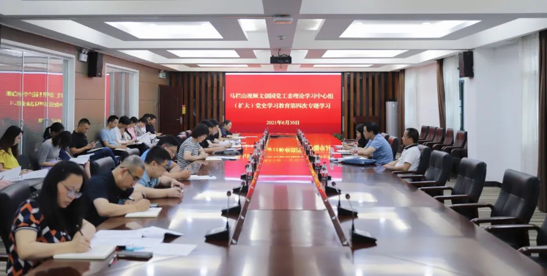 马栏山文创园党工委理论学习中心组举行党史学习教育第四次专题学习