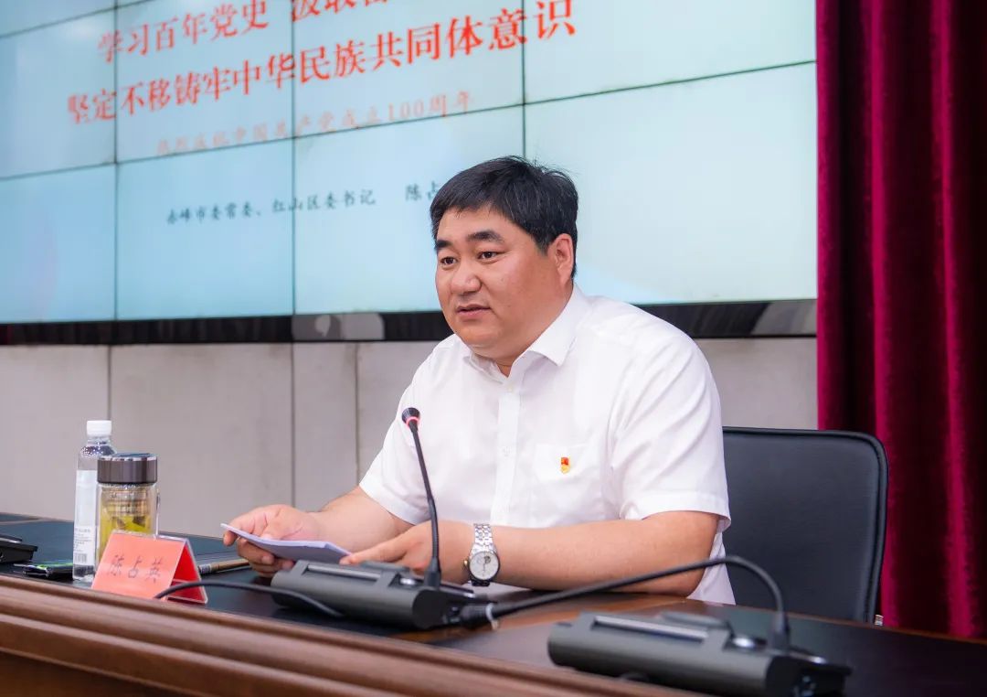 陈占英为全区党员干部讲授党史学习教育专题党课
