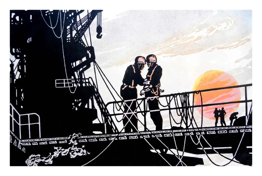 版画中冶丨为党奋斗美如画