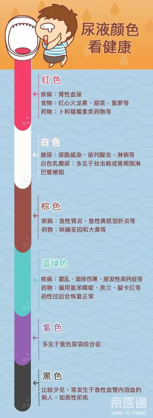 小便颜色健康图图片