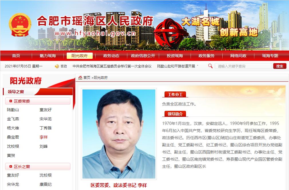 合肥一区委新任常委分工明确