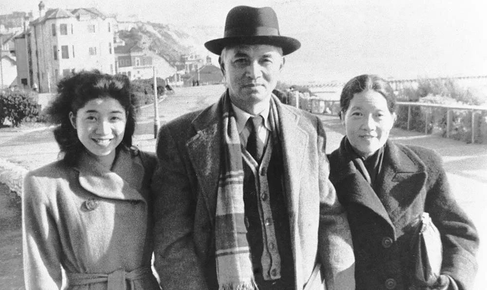 1948年,李四光和夫人许淑彬,女儿李林在英国