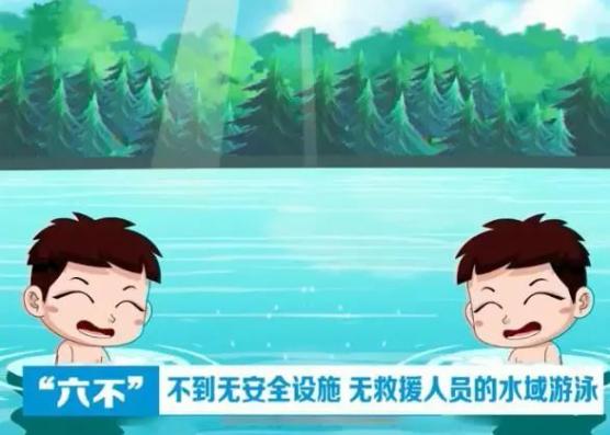 防溺水保安全學生游泳安全應做到六不