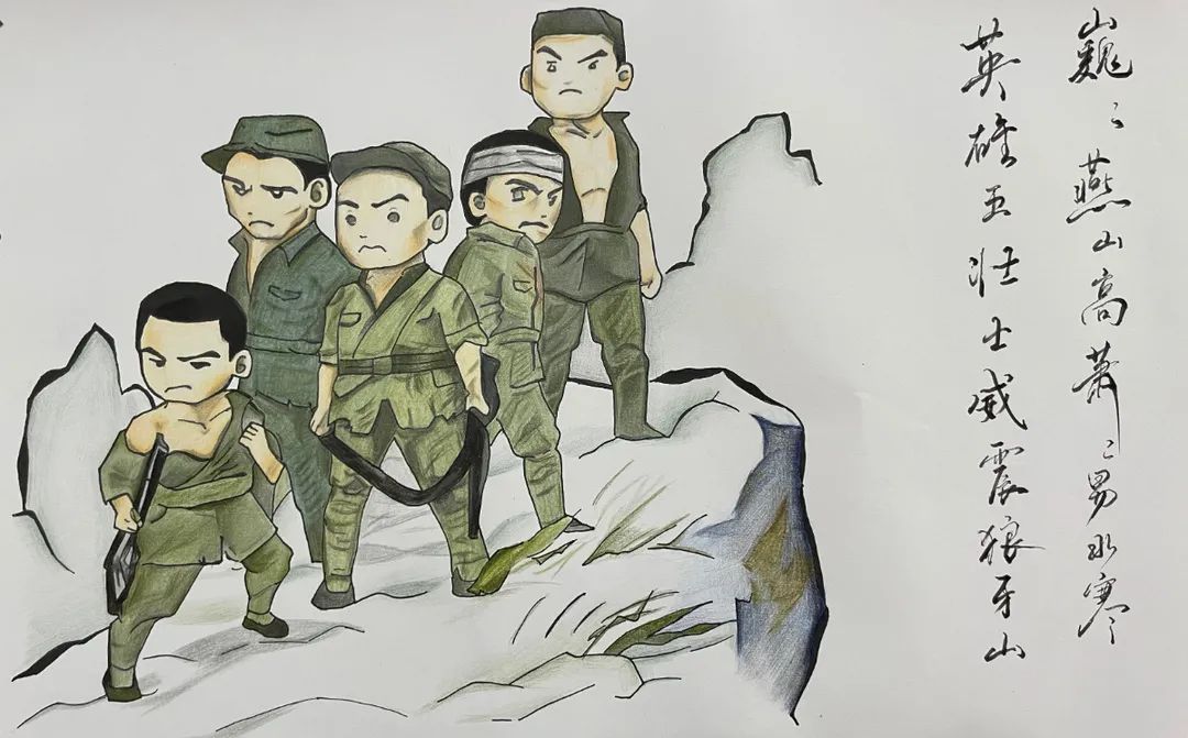解放战争三大战役手绘图片