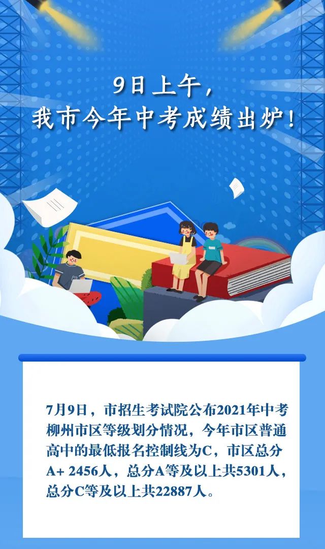 7月9日,市招生考试院公布2021年中考柳州市区等级划分情况,今年市区