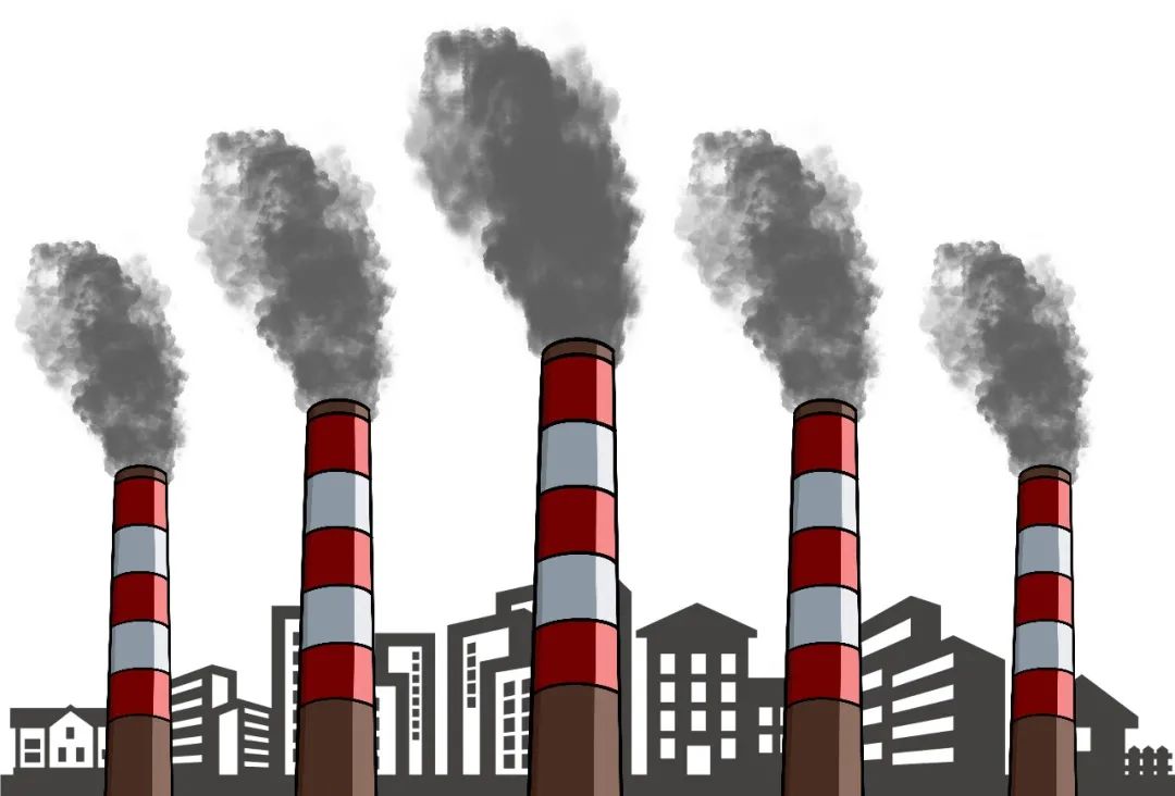 罪魁祸首威胁身体健康的成了污染空气有问题这烟囱里冒出的黑烟大家