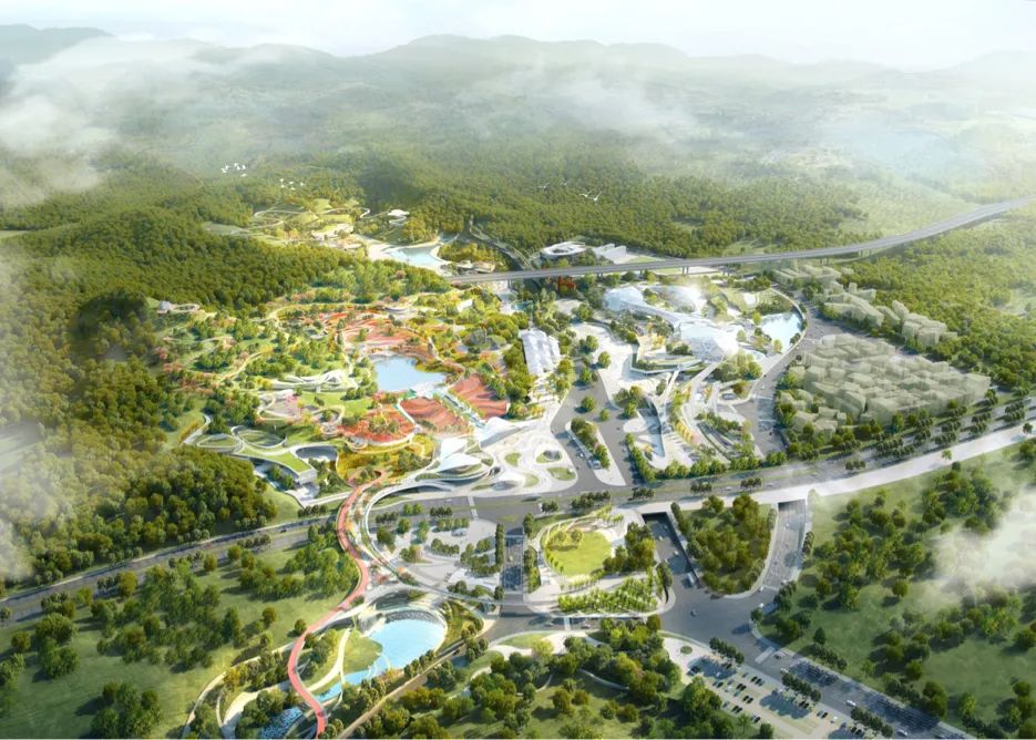 广州花园综合服务区鸟瞰图