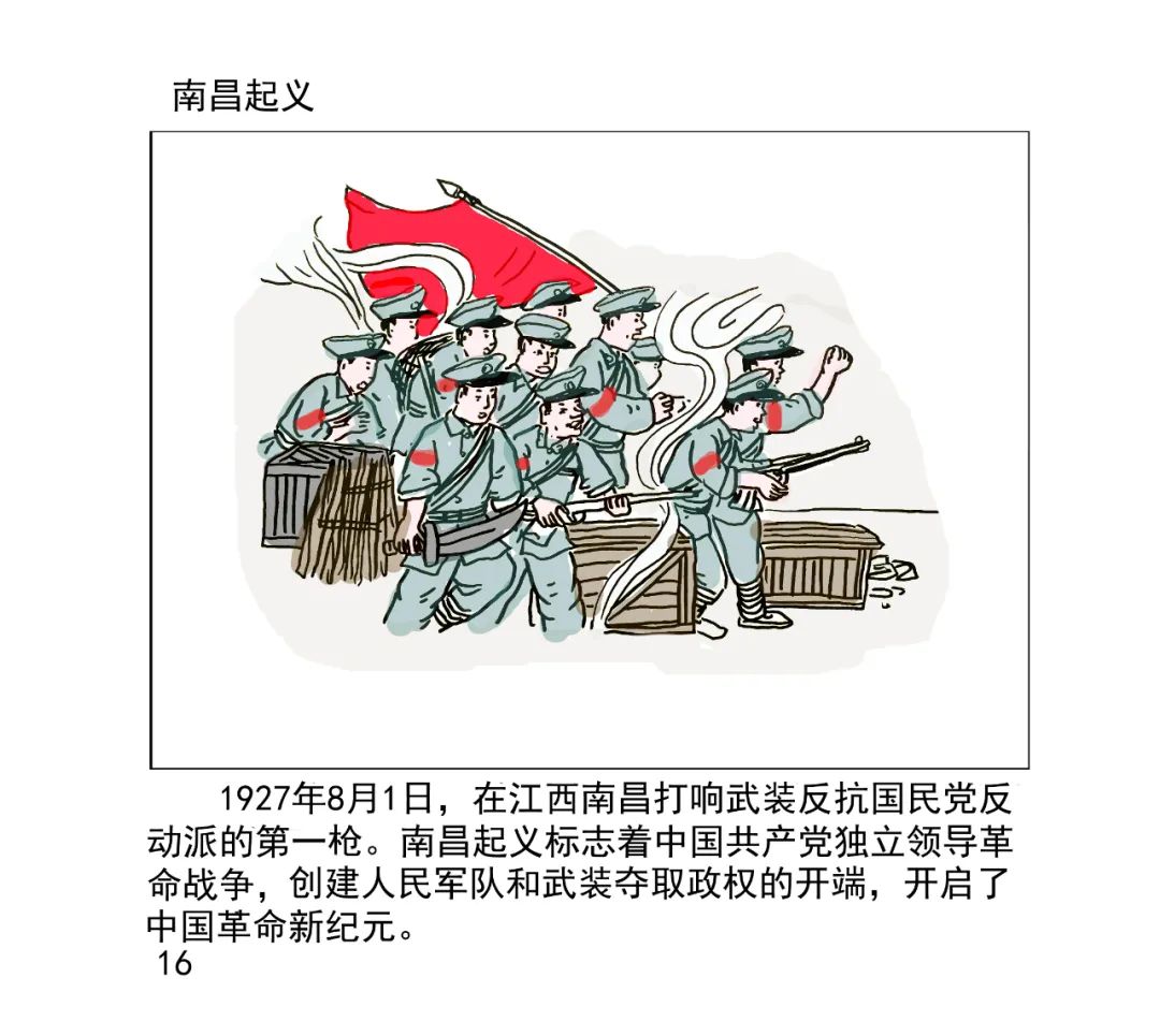 南昌起义的漫画图片