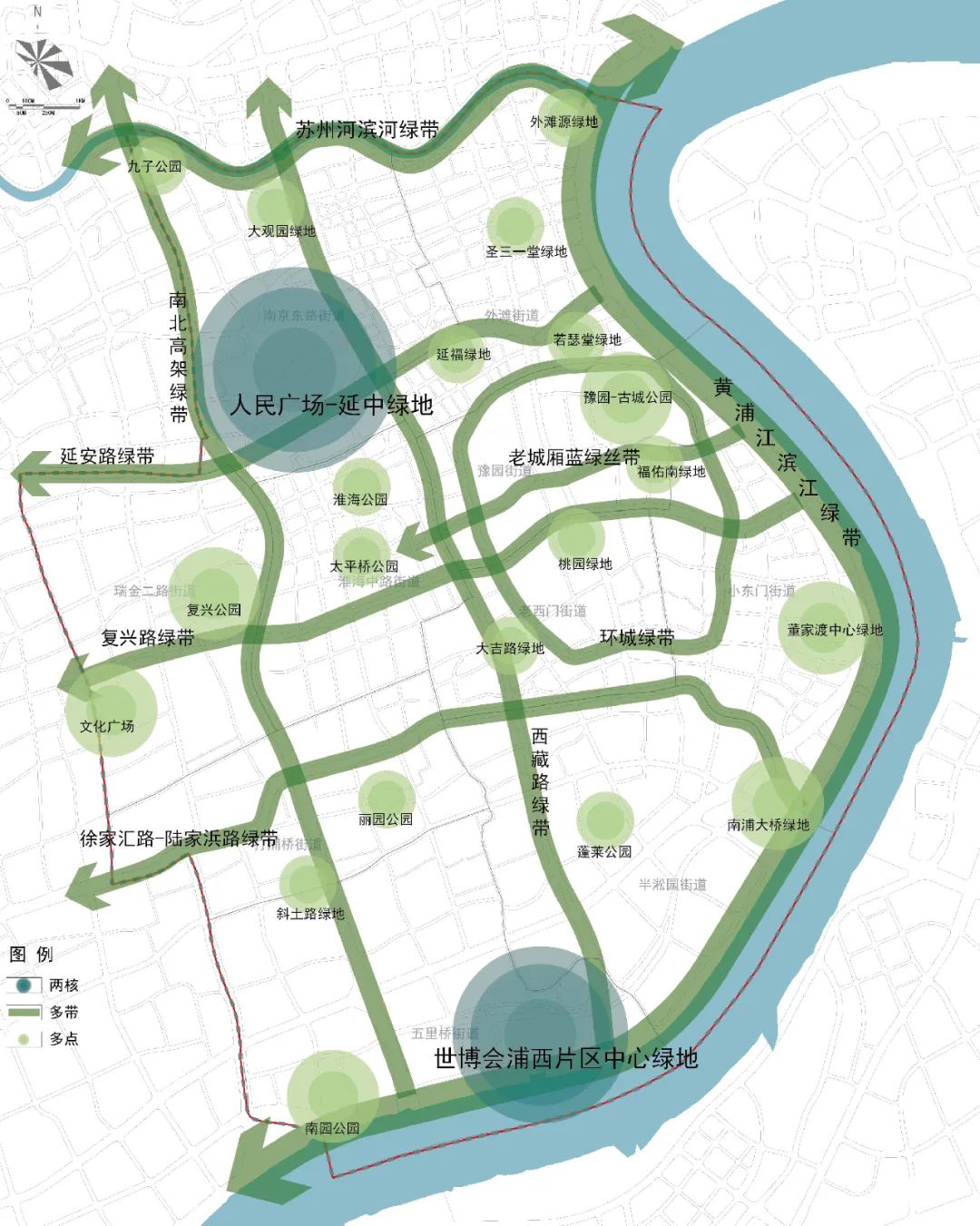 黄浦区单元规划草案公示将打造三带两轴四组团整体结构