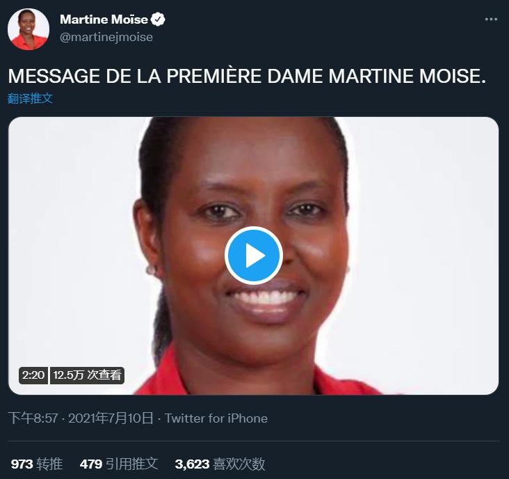 海地第一夫人遇袭后首发声