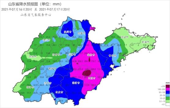 16日夜間到17日白天,全省天氣陰,魯中和魯南地區有暴雨部分地區大暴雨