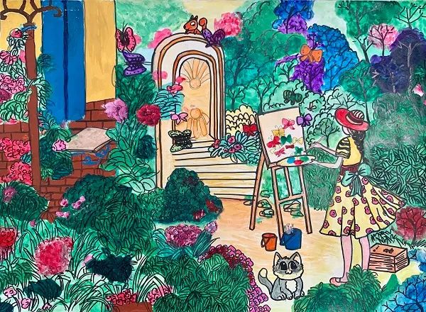 《生活中的和谐·画笔下的共生》何炫瑾 红河州泸西县第二中学 指导