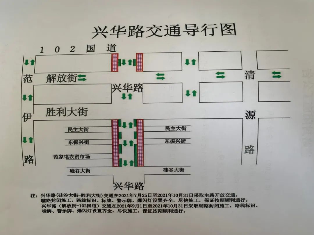 封路通告公主岭市范家屯镇兴华路部分路段需要封闭施工