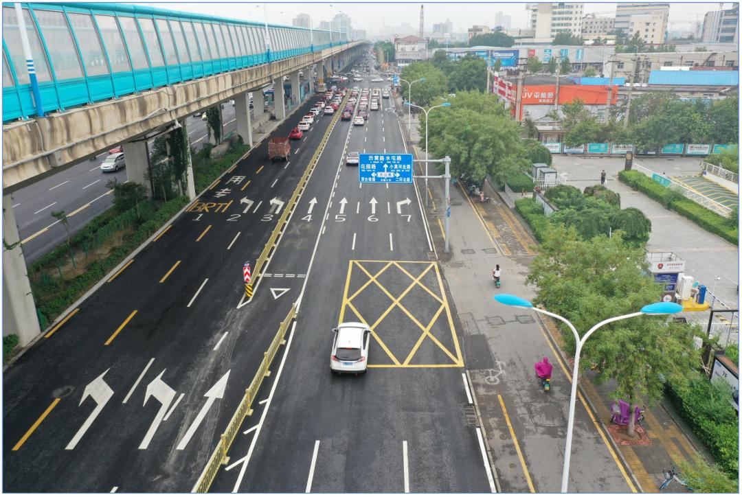 注意北园高架历山路口下桥车辆禁左