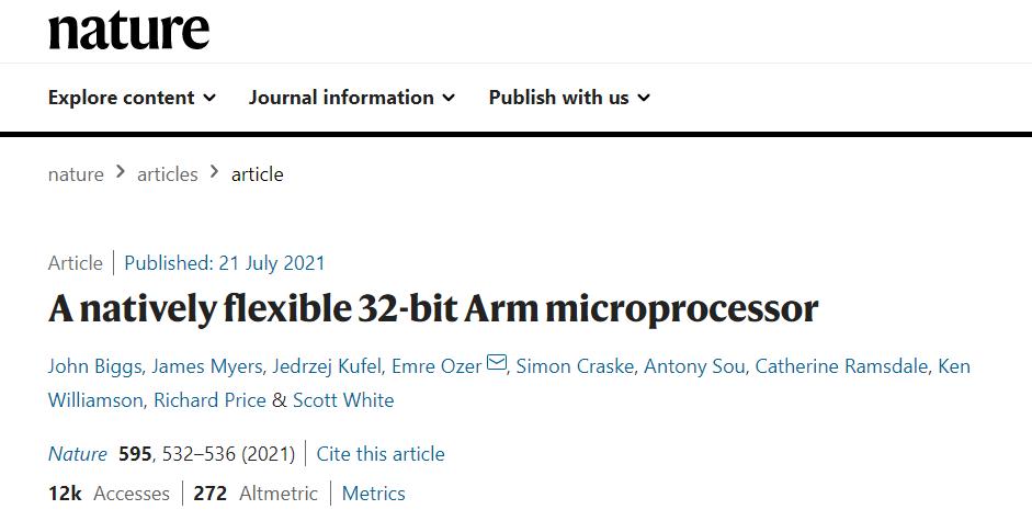 超越硅元素 Arm发布塑料芯片 研究登上nature 湃客 澎湃新闻 The Paper