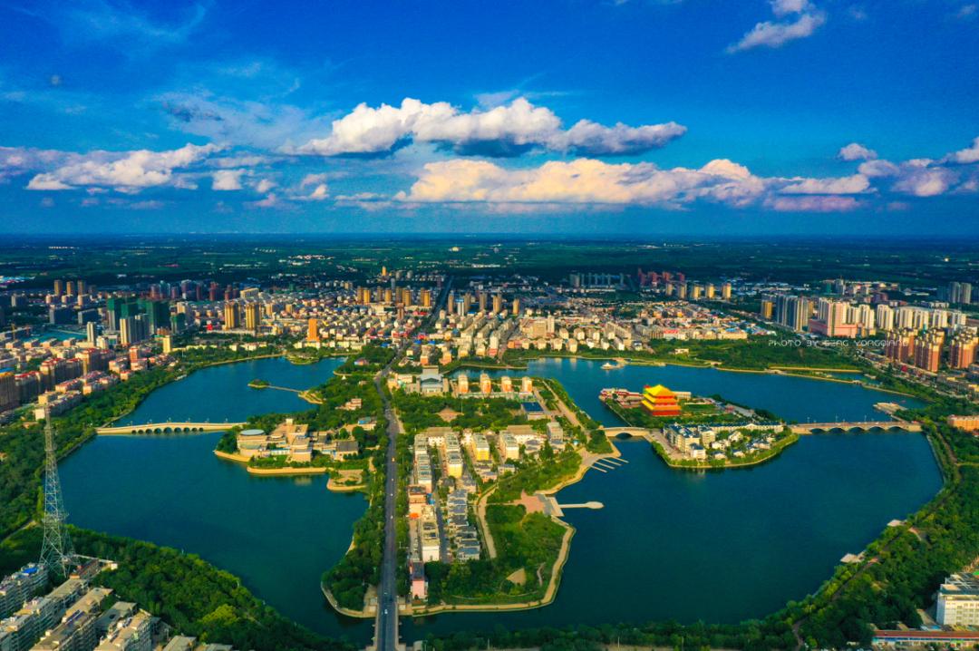 晒蓝天聊城蓝天白云惹人爱