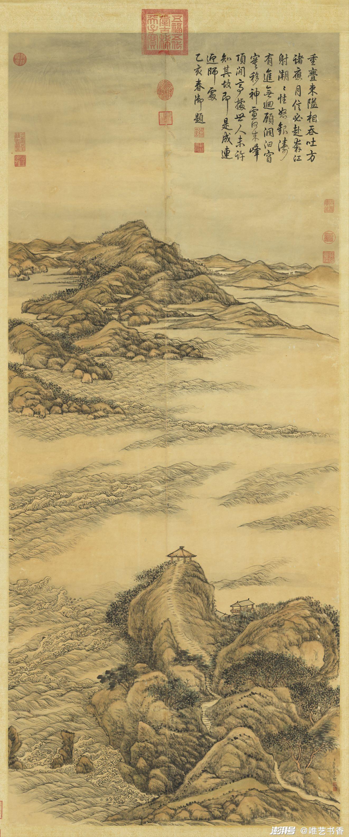 读画赏析张宗苍江潮图轴