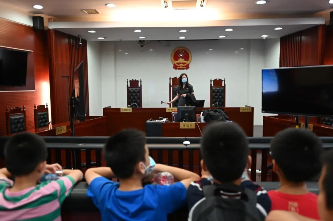 我为群众办实事法治阳光守护花开孩子们的法院开放日