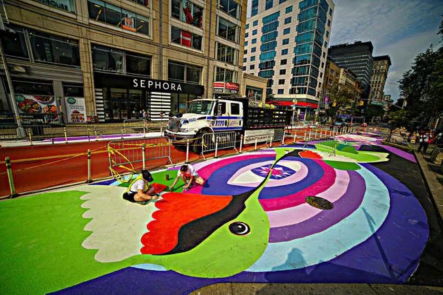 曼哈顿最新网红打卡点铺满涂鸦的联合广场